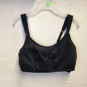 New Auden Women's Black Nursing & Pumping Bra Adjustable Straps Size M